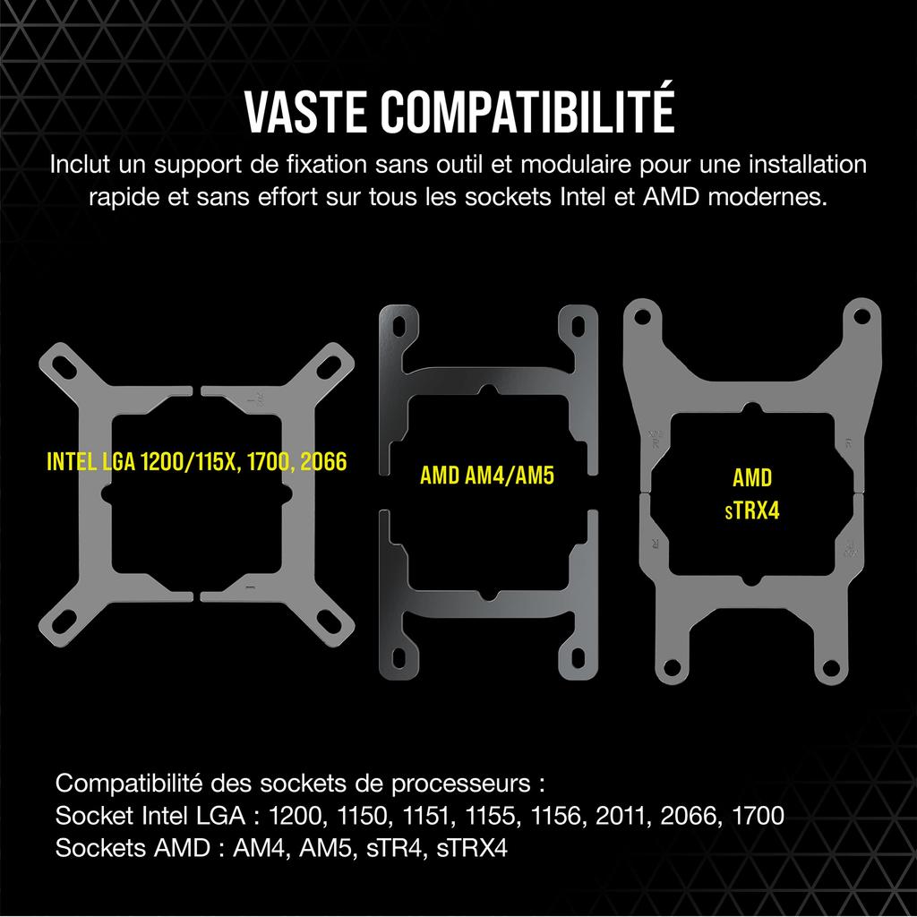 CORSAIR Integrated Simple Water Cooling CPU Cooler 240mm iCUE H100i ELITE CAPELLIX White CW-9060050-WW