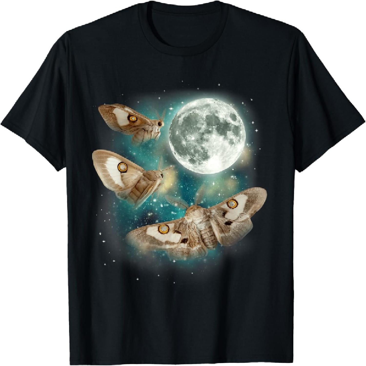 

Three Moth Moon _ 3 Moth Magic Meme Moths Channel T-Shirt XXXXXL різнокольоровий