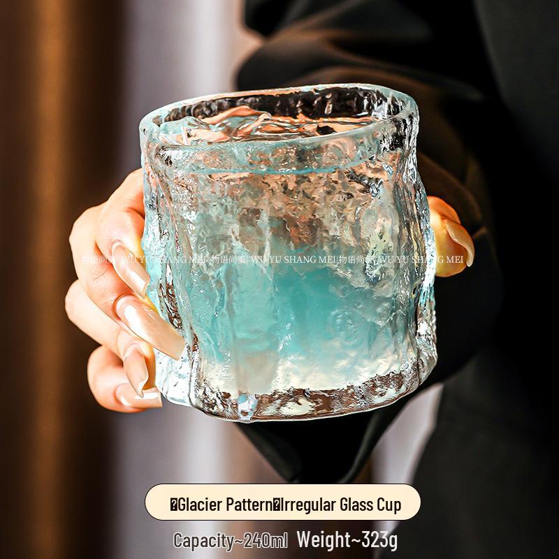 Niche Design Irregular Twist Whiskey Glass - High-End Slightly Intoxicated Beverage Cup