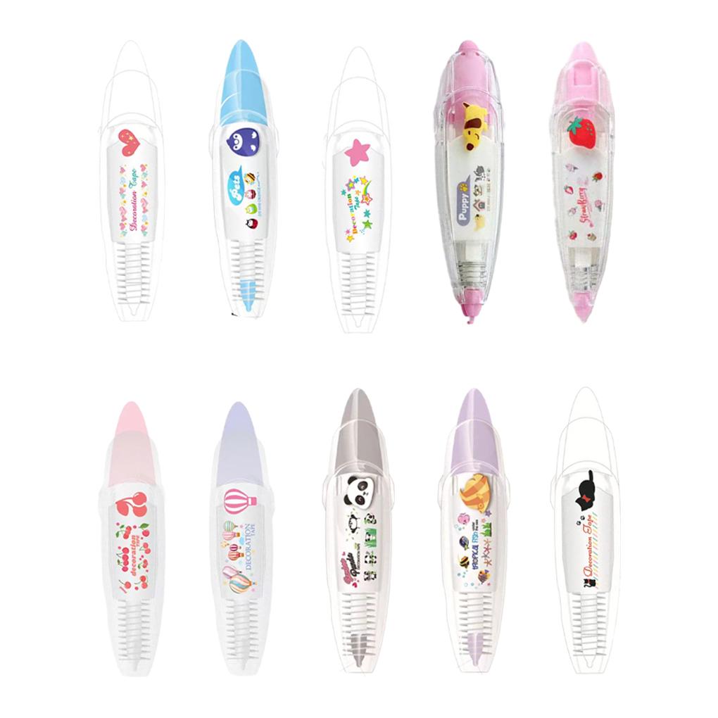 CLSSLVVBN Easy To Operate New DIY Lace Decoration Tape Pen Let Creativity Flow Gift Plastic Lovely Press Animal Correction Tape, Type 5