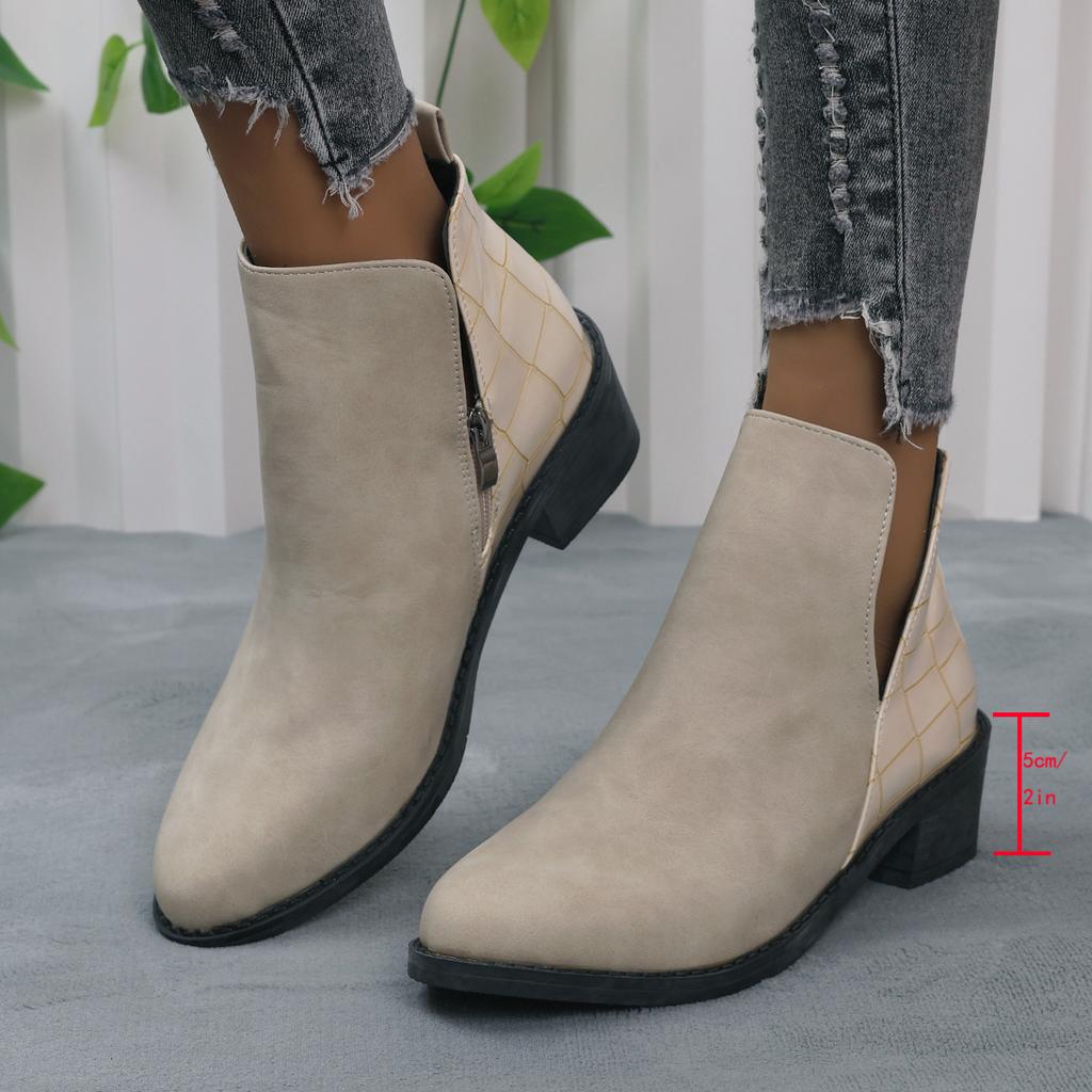 Elastic Sleeve Martin Boots Women'S Splicing Chelsea Boots