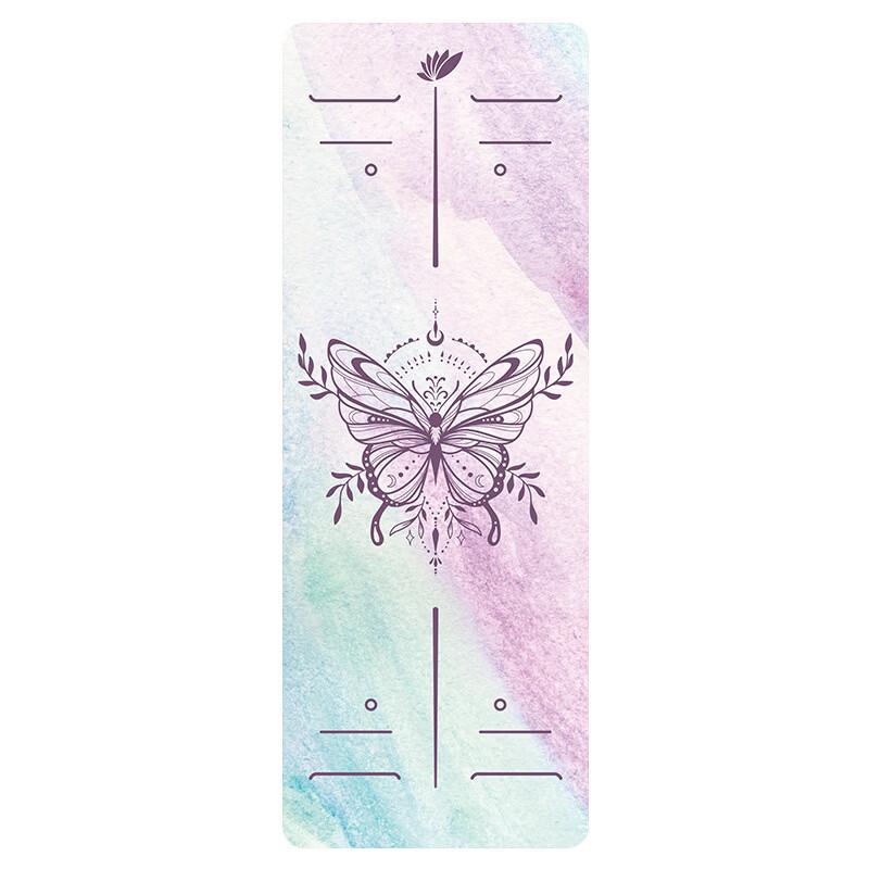 Printed Suede Travel Yoga Mat