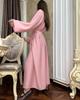 2024 Elegant Women's Solid Color Slim Fit Lace-Up Long Dress
