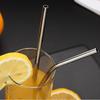 4Pcs Stainless Steel Straws Reusable Drinking Straws 8 Inch Metal Straight Bent Straw Set with Cleaning Brush Bar Party Supplies