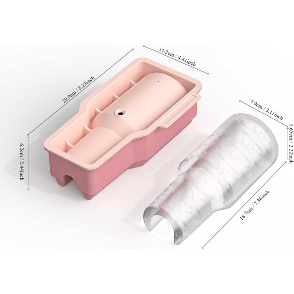 Oversized Ice Cube Molds, Reusable 40OZ Stanley Ice Mold with Lid and Bin for Freezer, Keep Drinks Chilled, Easy to Clean