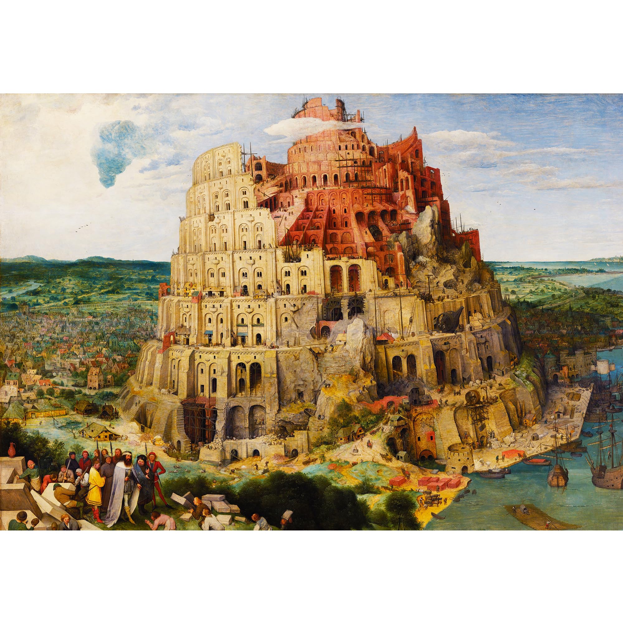 

MISITU 2000-Piece Jigsaw Puzzle, Landscape Painting by Pieter Bruegel: The Tower of Babel, Perfect Gift for Birthdays, Anniversaries, Christmas, and