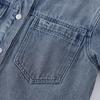 Annil Mädchen lässige Jacke aus weichem Denim