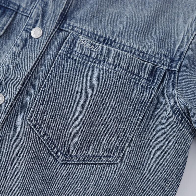 Annil Mädchen lässige Jacke aus weichem Denim