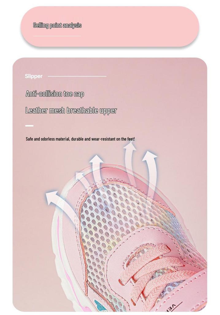 Summer Mesh Sports Shoes - Girls’ Breathable Running Sandals