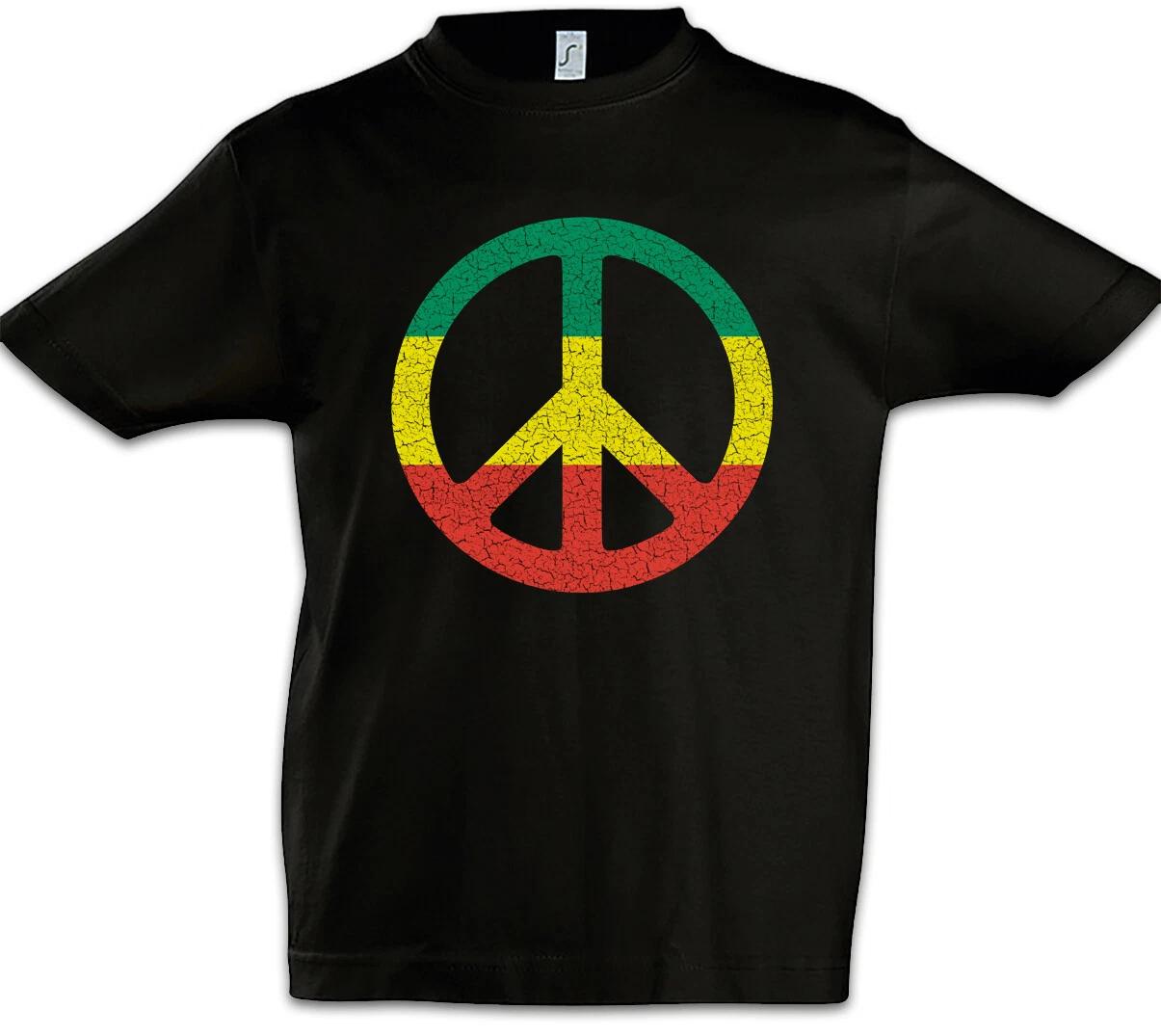 Rastafarian Peace Sign Kids Boys kids boys T-Shirt Rasta Babylon Reggae Jamaica Africa 120