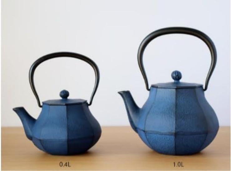 Nanbu Iron Kettle Miyabi Small Blue do our IH compatible Compact Teapot Pot new Day Traditional craft Made in Japan Iwate Nambu