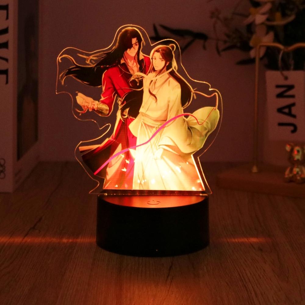 Anime Figures Tian Guan Ci Fu 3D Lamp LED Night Light Remote Control Home Bedroom Lamps Dreamcast Decorative Friend Party Gifts