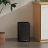 20L Modern Boxy Metal Home Kitchen Bin Black