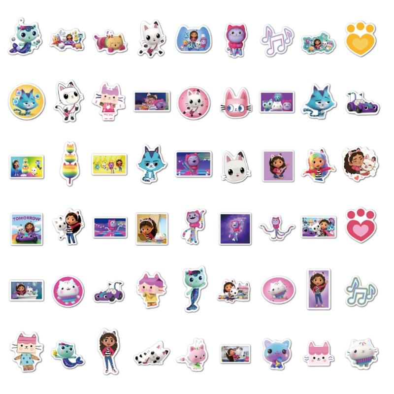 

Кукольный домик 54 шт. Водонепроницаемые наклейки Габби Сделай сам Граффити Стекло Багаж Блокнот