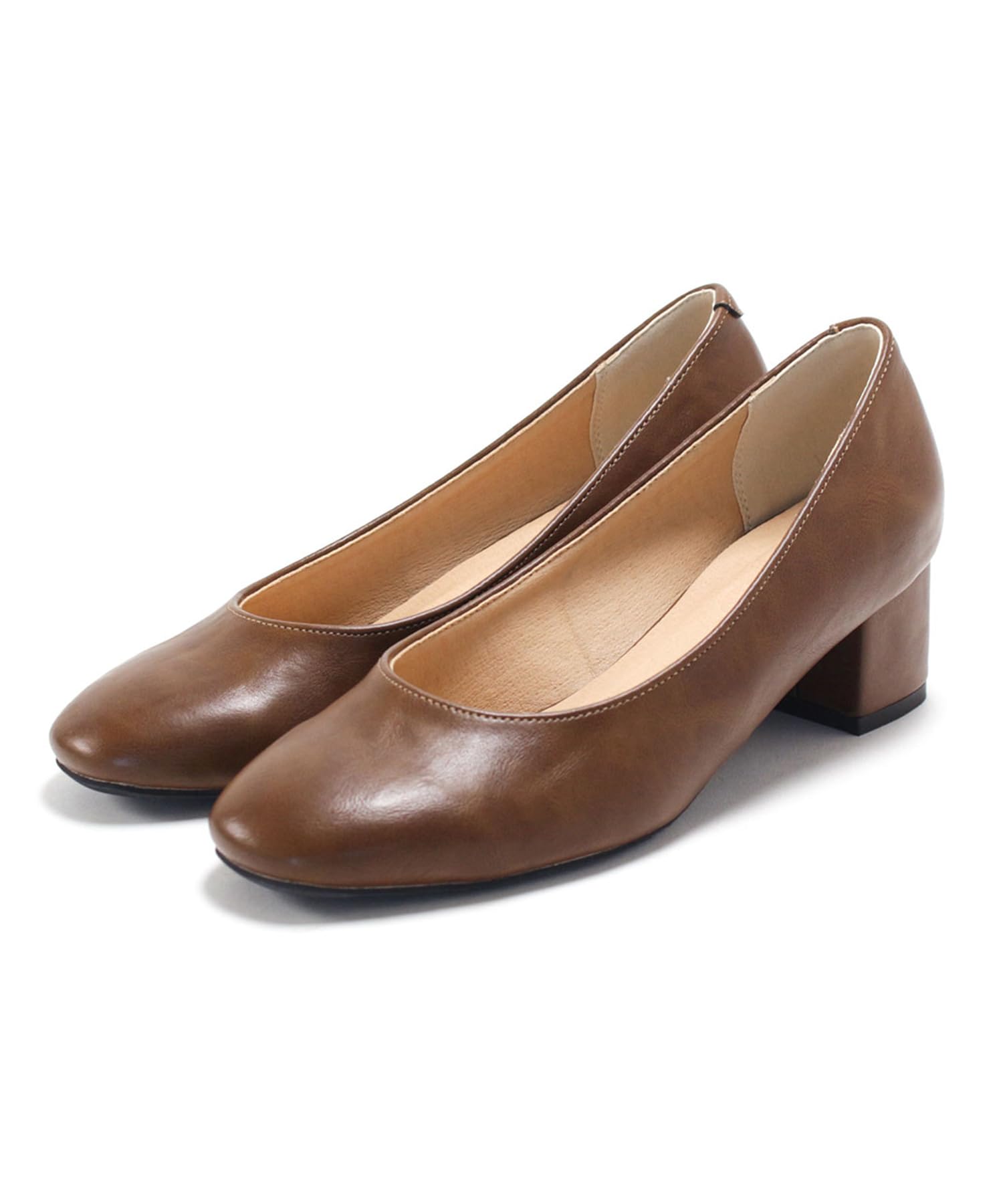 

Square toe chunky heel pumps for prevent heels from slipping [Sest] women, 24.0cm, camel, dnp4500a-CMPU-240,