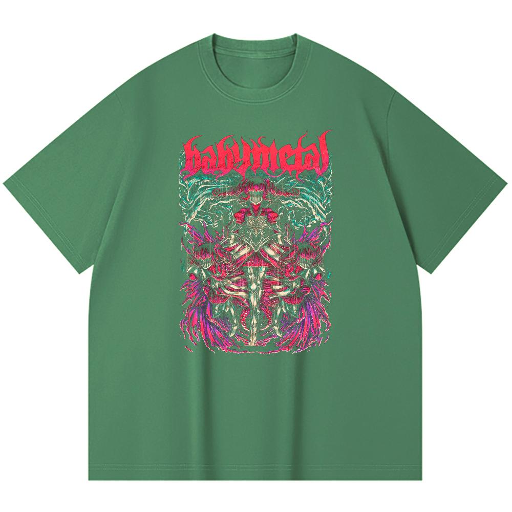 230 Gsm 100% Cotton Heavy Metal T-Shirt Rock Band Popular Music Print Unisex Heavy Cotton T Shirt
