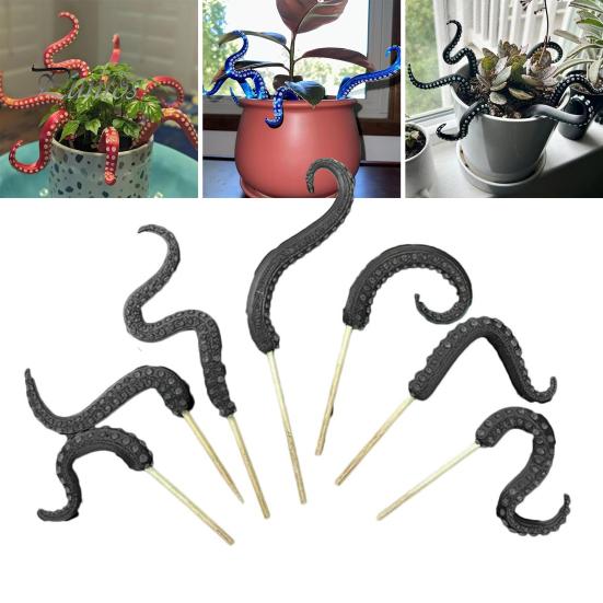 7 Pcs Planter Insert Octopus Tentacles Resin Octopus Tentacles Flower Pot Decoration Waterproof Tentacles Stakes for Potted Plants Bonsai Decorations