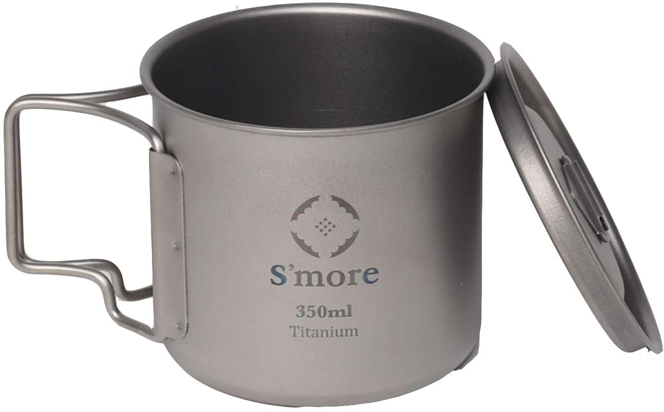 

S more Titanium Mug with Lid, 350ml, Silver [Used]
