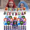 Vibrant Descendants Themed Birthday Party Decoration Banner Balloon Set For Kids