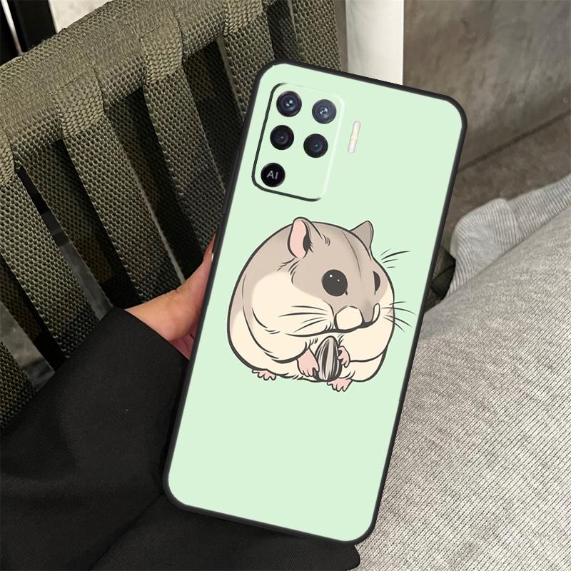 Hamster Art Case For Oppo A80 A60 A40 A94 A54 A98 A78 A18 A38 A58 A16 A76 A96 A17 A77 A74 A57S A15 Cover