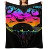 Sloth Rainbow Heart Throw Blanket christmas decoration Bed warm for winter Picnic Blankets