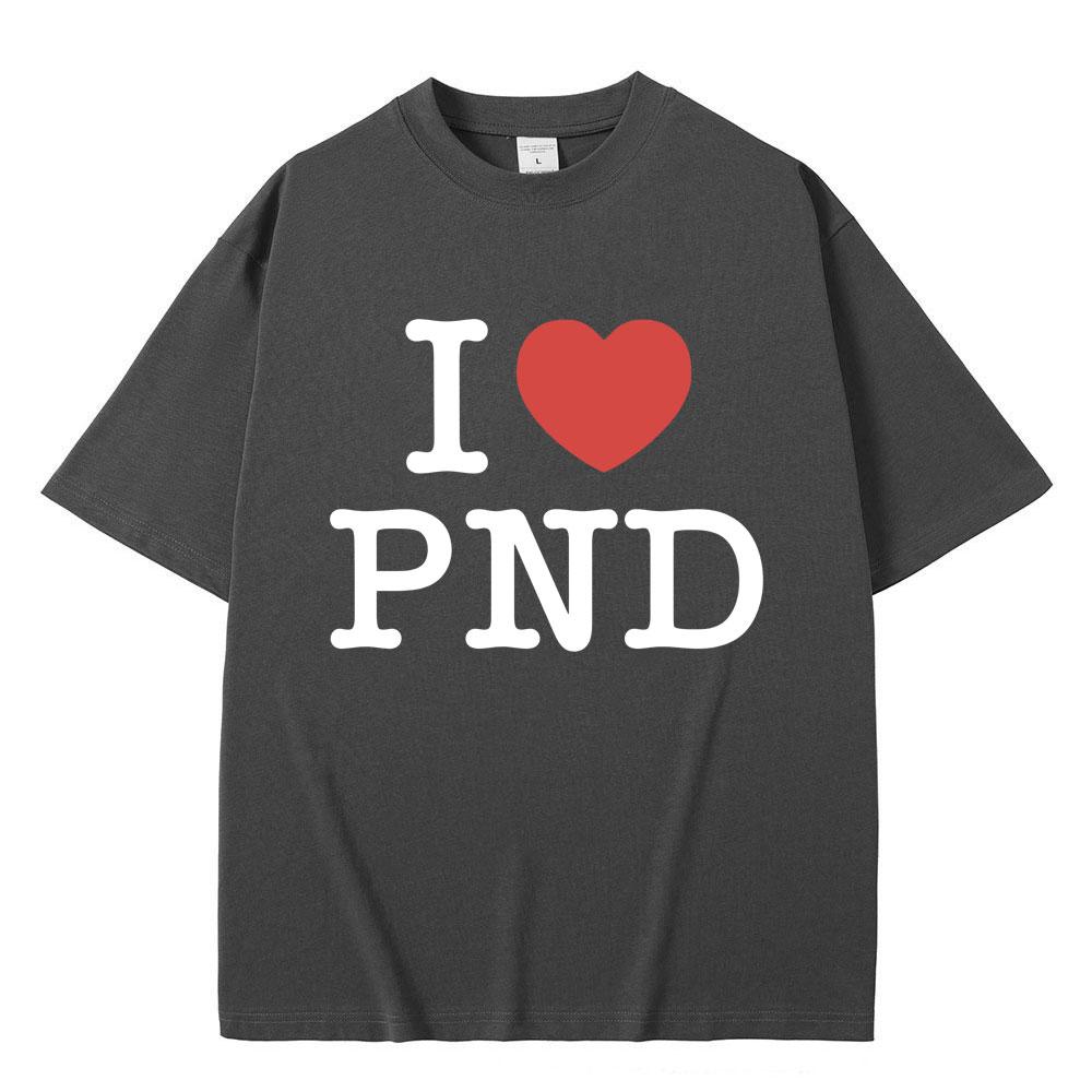 Jag älskar Partynextdoor T-shirt Unisex Hip Hop Vintage Oversized Kortärmad T-shirts Unisex Unisex Casual Ren Bomull T-shirt Fans Gåva