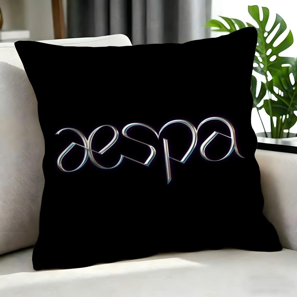 Kpop Style - Aespa Cushion Cover Cushion Cover Set 4Pcs 50X50 45X45 40X40 Pillowcase Decorative Sofa Home Decor