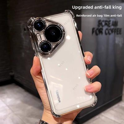 Hoesje Voor Huawei Pura 80 Ultra 80 Pro plus Galvaniseren Transparant Vier Hoeken Schokbestendig Achterkant Voor Huawei Pura80