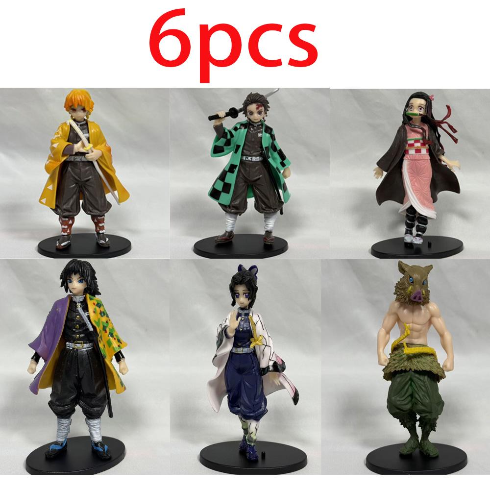 Non-Toxic .Spot Anime Slayer Kimetsu No Yaiba Figure Kamado Tanjirou Action Figure Agatsuma Zenitsu Nezuko Warrior Pvc Model Toys