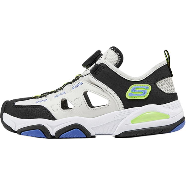 Skechers Boys Comfortable Versatile Non-Slip Durable Low-Top Sandals Kids sandals White Black 405320L 30