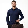 Men's Polo Long Sleeve T-Shirt, Sports T-Shirt, Crewneck, Casual, Versatile, Layering Top for Spring and Autumn