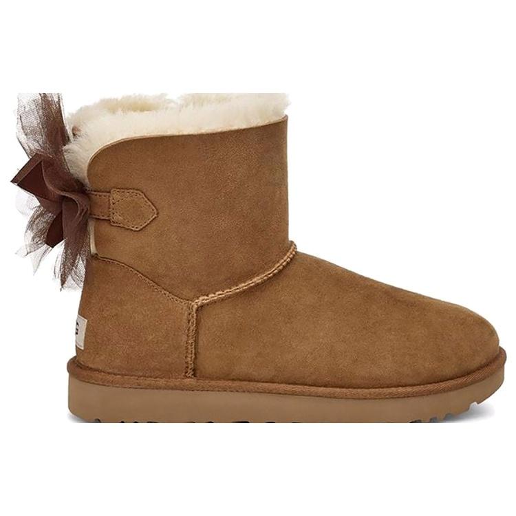 (WMNS) UGG Mini Bailey Tulle Bow 'Brown' Women's 1019994-CHE