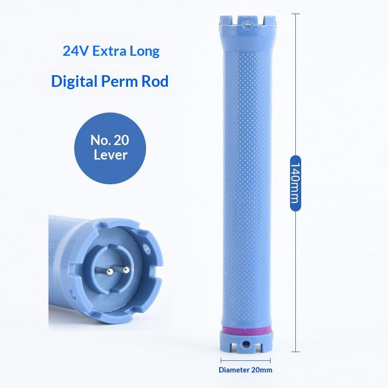 140mm 24V Digital Hair Hot Perm Rods Electric Heated Curlers Bars Rollers Wavy Hair Salon Barber Curling Spiral Styling Tools
