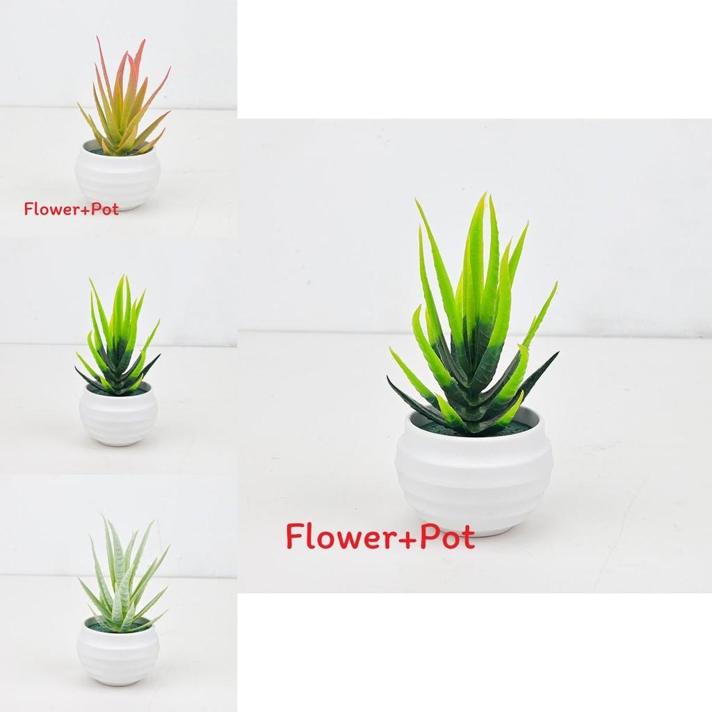 Succulent Aloe Vera Simulated Green Plant For Home And Office Table Decor