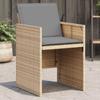 VidaXL Set of 4 Garden Chairs with Cushions, Patio Seats, Balcony Chairs, Patio Furniture Gardening 4007441