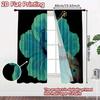 Set Of 2 Flat Printing Curtains Without Rod Floral Peacock Design Holiday Ramadan Printed Durable Polyester Curtain Made