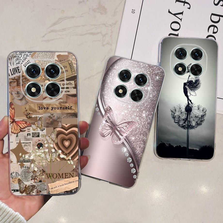 For Xiaomi Redmi Note 14 14Pro Case Coque Soft Silicone Back Cover Flower Butterfly Love Heart Clear Funda Redmi Note14 Pro Capa