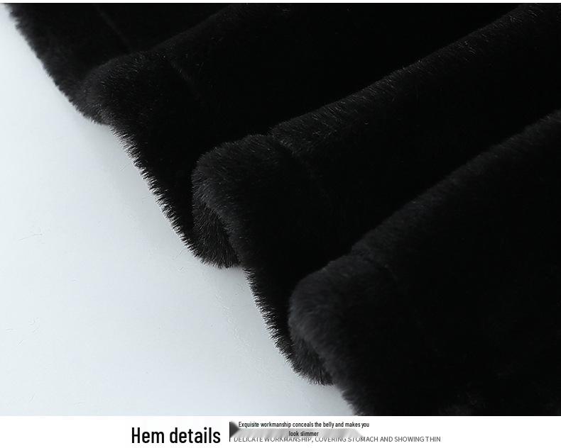 Chic New Chinese Style Faux Fur Fleece Jacket for Elderly Women