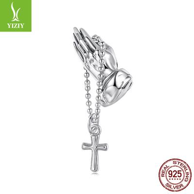 Kette Kreuz DIY Perlenzubehör Thanksgiving Geschenk S925 Sterlingsilber Schnur Dekoration