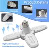E27 LED Bulb Fan Blade Timing Lamp 28W Foldable Led Light Bulb Lampada