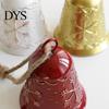 Christmas Garland Accessories Large Bell with Snowflake Design, Metal Hanging Ornament Heavy Duty Bells Jute Rope for Home, Garden, Holiday