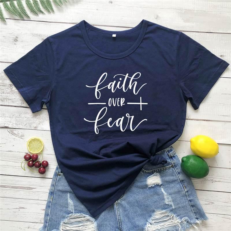 Faith Over Fear Unisex Streetwear T-Shirt - European & American Style