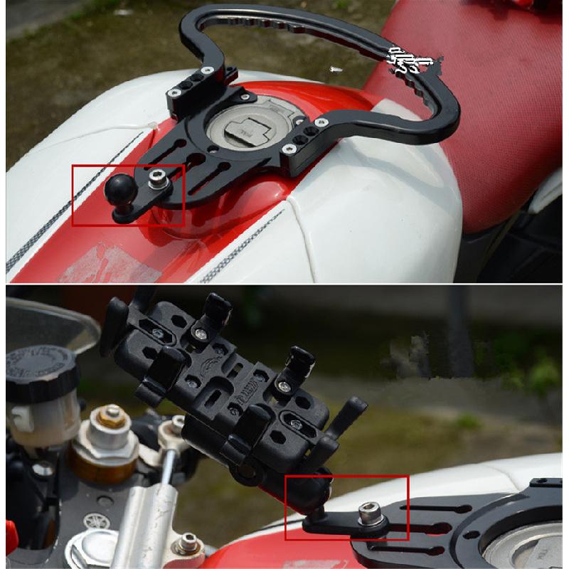 New 1" Ball Mount Base w/10mm Hole for Motorcycle Rearview Mirror/Phone Bracket Base