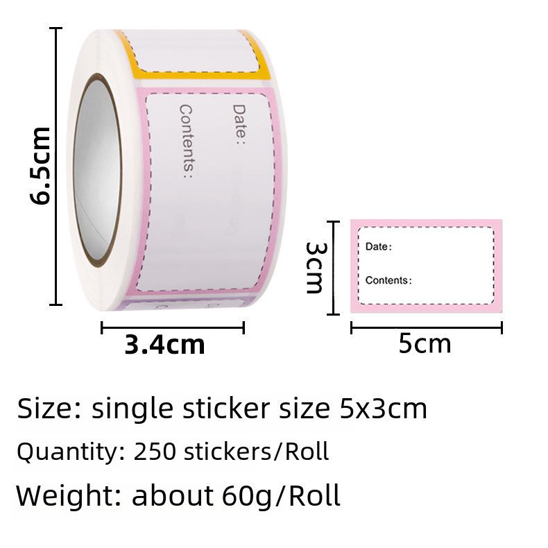 Etichete de siguranță alimentară: Autocolante goale pentru depozitare, pentru bucătărie și frigider