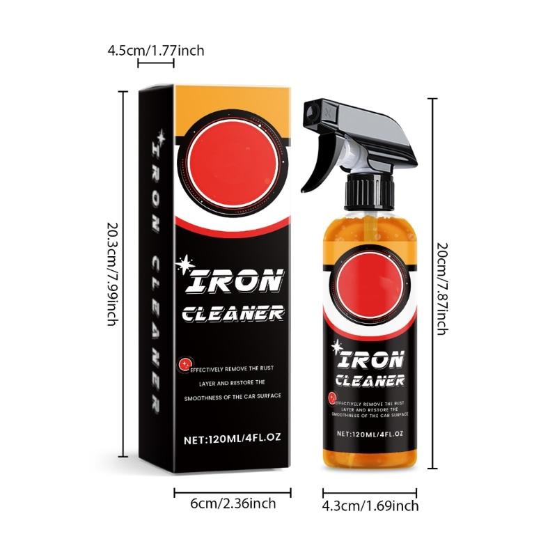 Nettoyant Professionnel 120ml Détachant Rouille Surfaces Multiples Nettoyant Taches de Rouille pour Métal Chaîne de Voiture Dissolveur de Rouille