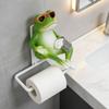 Frog Paper Holder Decorative with Amphibian Resin for Powder Room