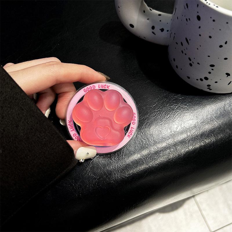 Cute Fun Blue Light Matte Cat Paw Magnetic Suction Small Cartoon Funny Mobile Phone Holder Korean Back Sticker Airbag
