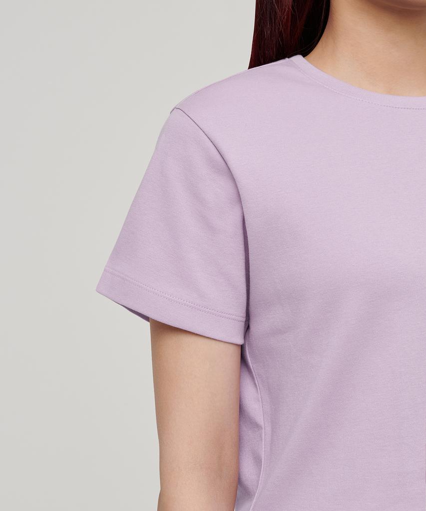 MUSINSA STANDARD WOMAN Women'S Crew Neck Crop T-Shirt [Lilac]