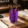 Plastic Pencil Cup for Desk Spiral Pen Holder, 3D Printed Twisted Makeup Brush Organizer Cup, Sturdy Holder School Decorative Storage Container Office