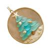 Acrylic Christmas Tree Ornament Decorative Sea Glass Coastal Holiday Accent Pendant Unique Religious Gift